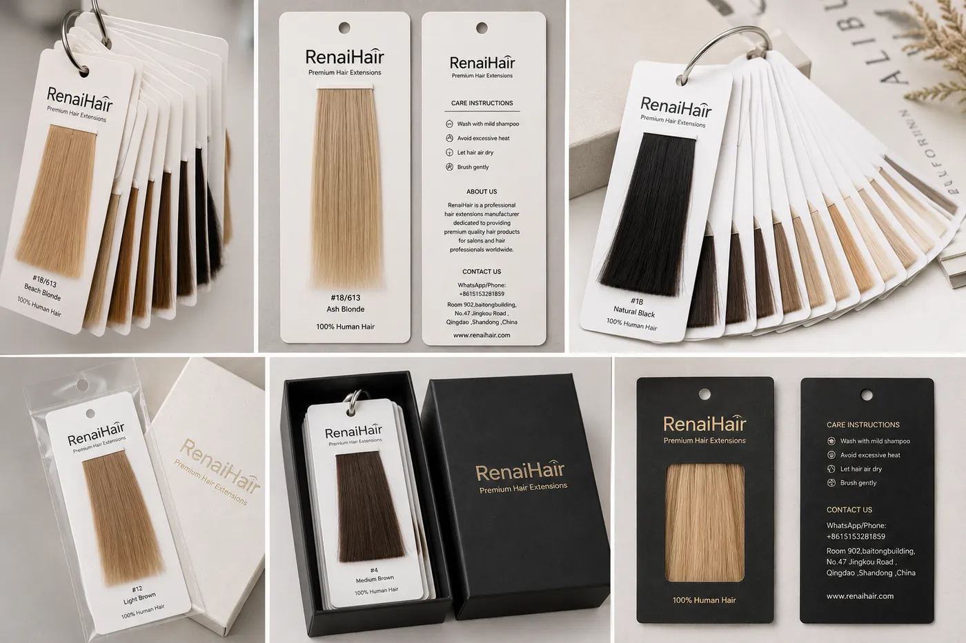 Private label hair extension packaging